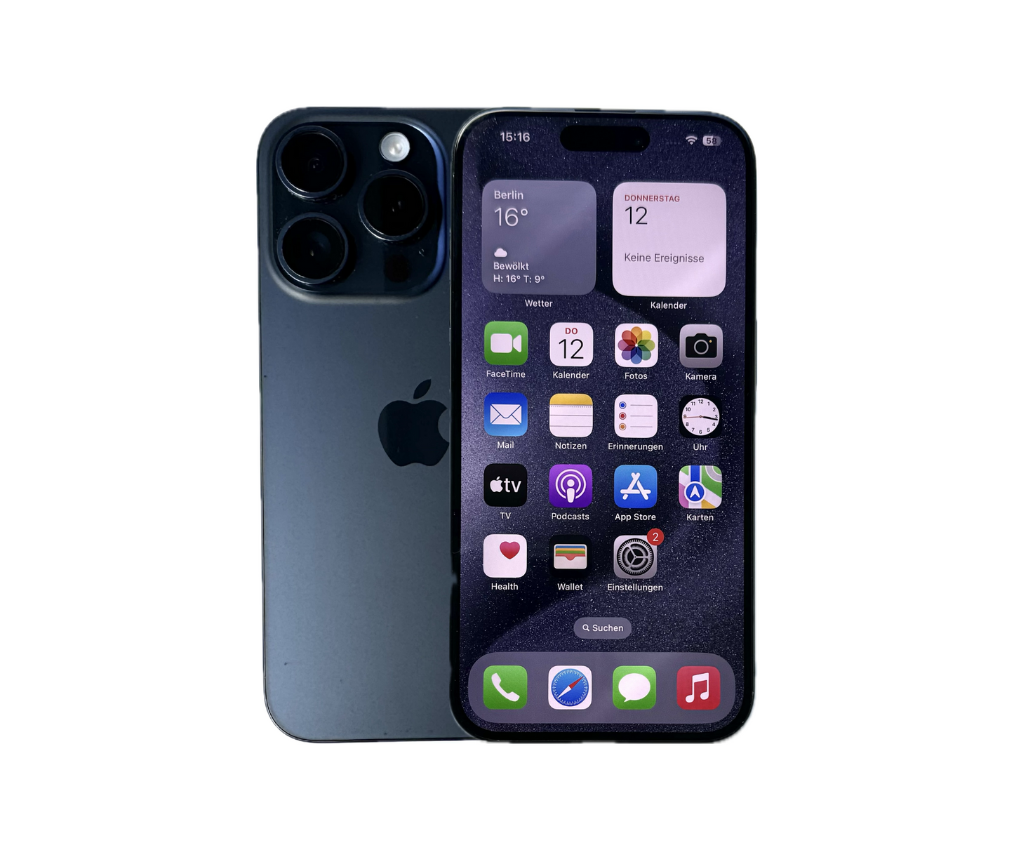 iPhone 15 Pro - Titan Blau
